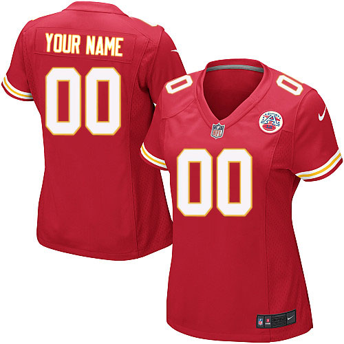 Nike Kansas City Chiefs Customized Red Stitched Women's NFL Jersey